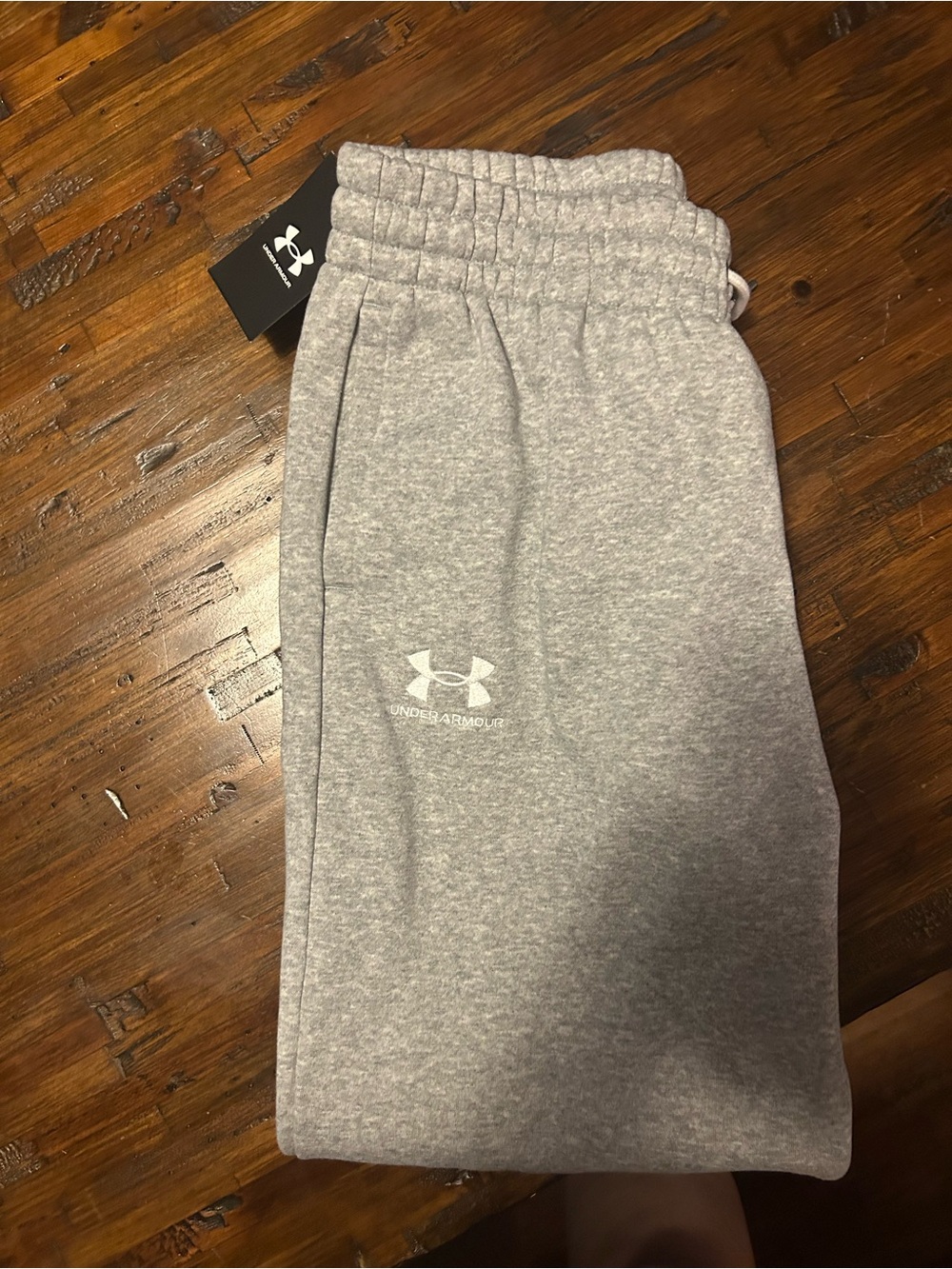 Under Armour Gray Fleece Jogger Pants - Picture 5 of 9